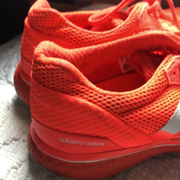 Adidas Mens fluorescent orange boost shoes - Picture 4 of 10